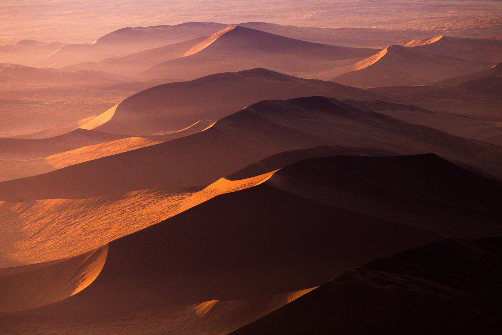 Dünenkämme im Licht
